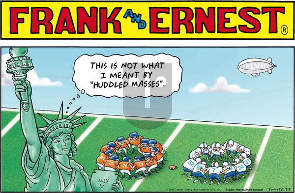Frank and Ernest - Sunday February 2, 2014 Comic Strip