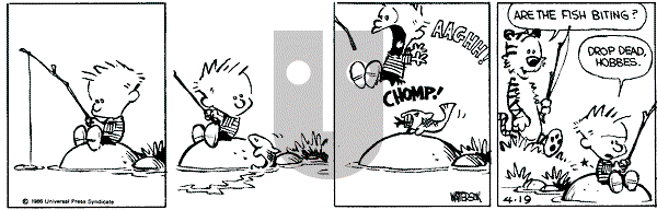 Calvin and Hobbes - Saturday April 19, 1986 Comic Strip