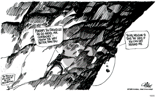Pat Oliphant on Friday October 25, 1985 Comic Strip