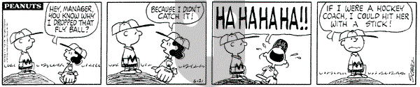 Peanuts on Friday June 21, 1974 Comic Strip