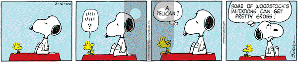 Peanuts on Wednesday February 16, 2000 Comic Strip