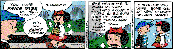 Nancy on Monday September 28, 2009 Comic Strip