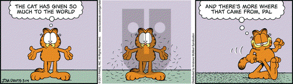Garfield on Tuesday March 14, 2017 Comic Strip