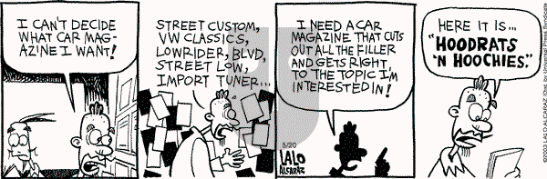 La Cucaracha on Tuesday May 20, 2003 Comic Strip