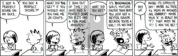 Calvin and Hobbes on Friday September 26, 2014 Comic Strip