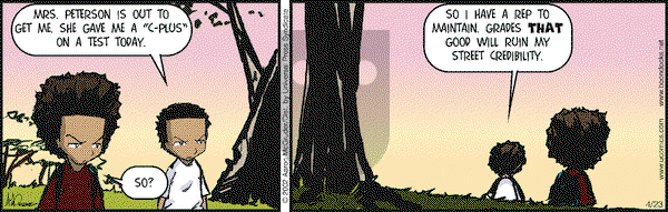 The Boondocks - Tuesday April 23, 2002 Comic Strip