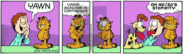 Garfield on Tuesday September 22, 1987 Comic Strip