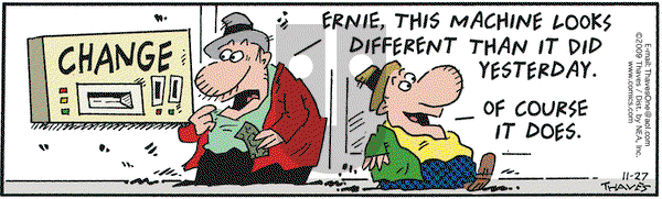 Frank and Ernest on Friday November 27, 2009 Comic Strip