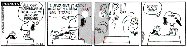 Peanuts on Friday November 26, 1976 Comic Strip