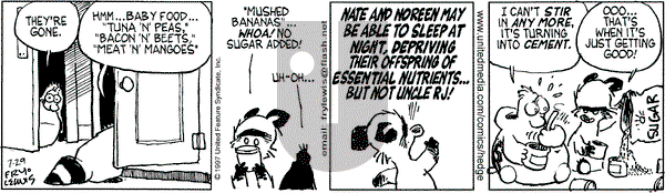 Over the Hedge on Sunday July 18, 1999 Comic Strip