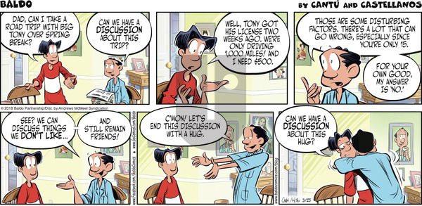 Baldo on Sunday March 25, 2018 Comic Strip