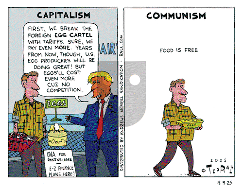 Ted Rall on Wednesday April 9, 2025 Comic Strip