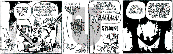 Over the Hedge on Saturday November 5, 2005 Comic Strip