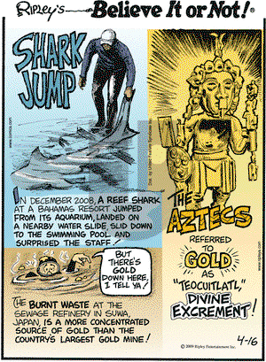 Ripley's Believe It or Not on Thursday April 16, 2009 Comic Strip