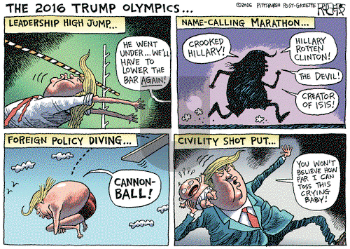 Rob Rogers on Friday August 5, 2016 Comic Strip