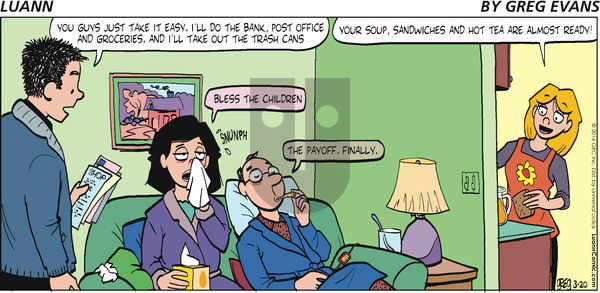 Luann on Sunday March 20, 2016 Comic Strip