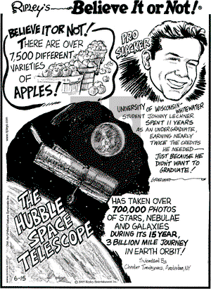 Ripley's Believe It or Not on Wednesday June 15, 2005 Comic Strip