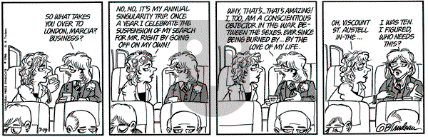 Doonesbury on Saturday July 19, 1986 Comic Strip