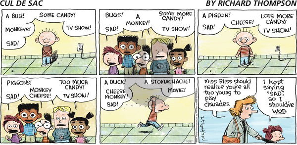 Cul de Sac on Sunday October 27, 2019 Comic Strip