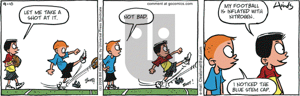 Cleats on Saturday October 11, 2008 Comic Strip