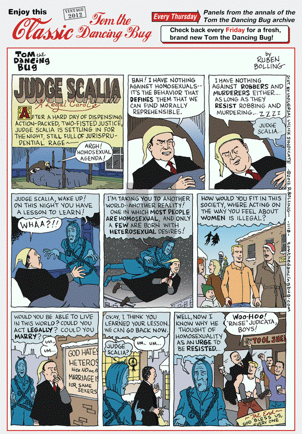 Tom the Dancing Bug on Thursday December 20, 2018 Comic Strip