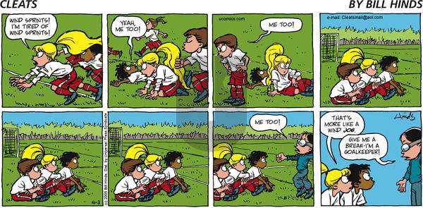 Cleats on Sunday April 3, 2005 Comic Strip