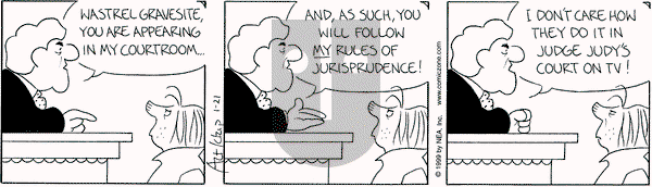 The Born Loser on Thursday January 21, 1999 Comic Strip