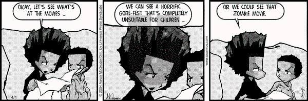 The Boondocks on Thursday November 3, 2011 Comic Strip