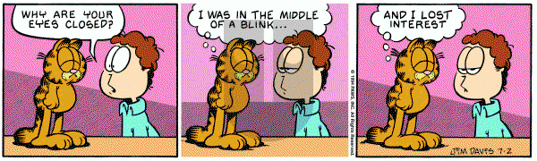 Garfield on Tuesday April 16, 1996 Comic Strip
