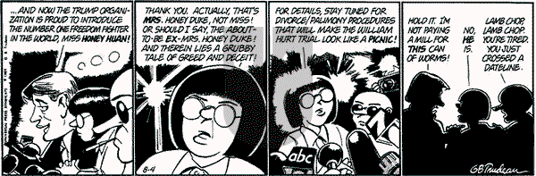 Doonesbury on Friday August 4, 1989 Comic Strip