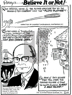 Ripley's Believe It or Not on Friday November 3, 2000 Comic Strip