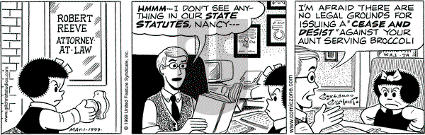 Nancy on Saturday May 1, 1999 Comic Strip