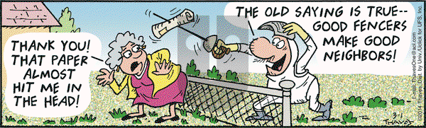 Frank and Ernest on Saturday March 1, 2014 Comic Strip