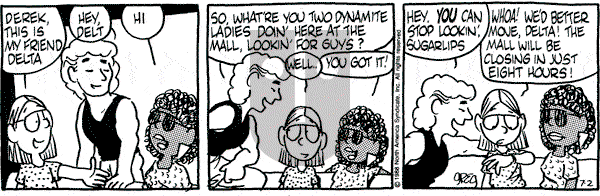 Luann on Saturday July 2, 1988 Comic Strip