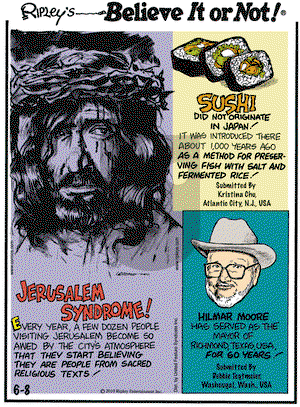 Ripley's Believe It or Not on Tuesday June 8, 2010 Comic Strip