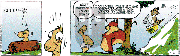 Over the Hedge on Thursday April 2, 2015 Comic Strip
