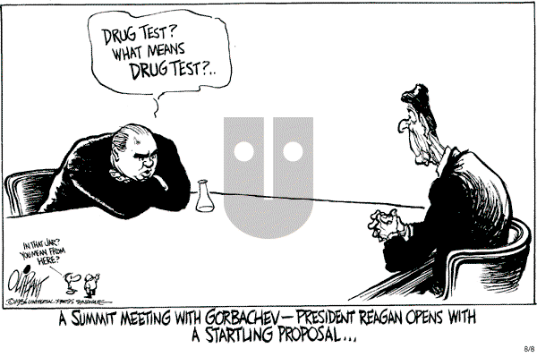 Pat Oliphant - Friday August 8, 1986 Comic Strip