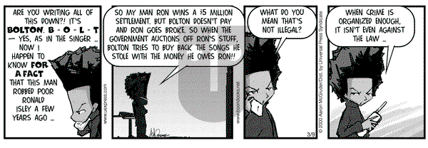 The Boondocks - Thursday March 9, 2000 Comic Strip