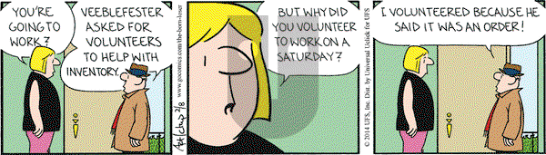 The Born Loser on Saturday February 8, 2014 Comic Strip