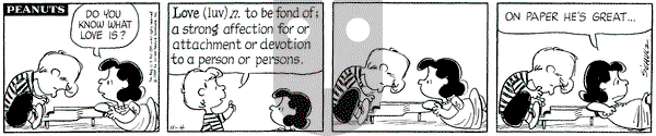 Peanuts on Tuesday November 4, 1969 Comic Strip