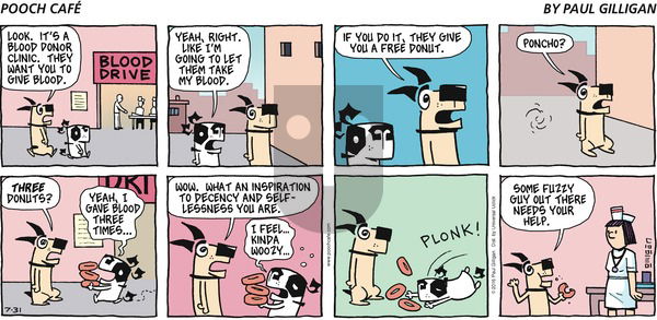 Pooch Cafe on Sunday July 31, 2016 Comic Strip