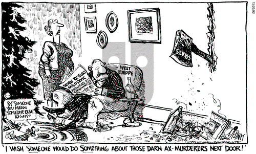 Pat Oliphant on Saturday December 26, 1992 Comic Strip