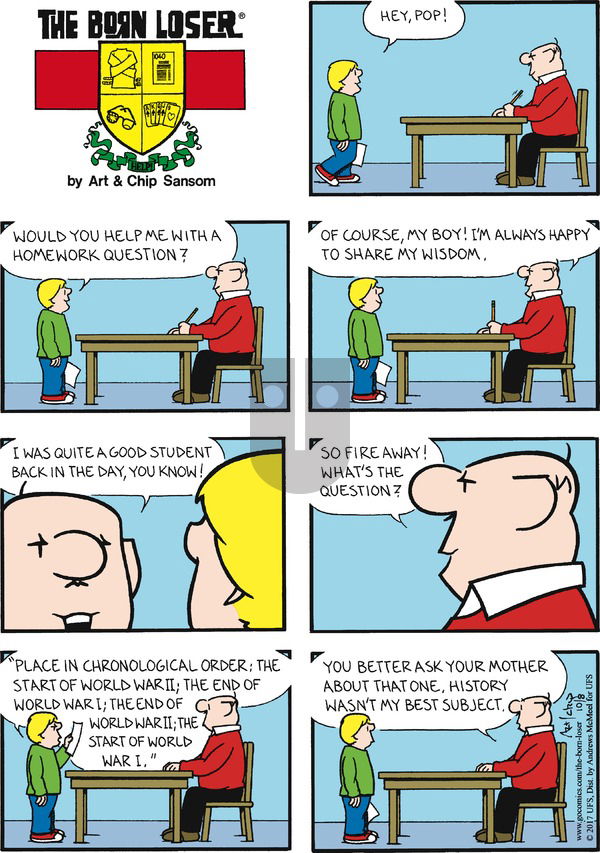 The Born Loser on Sunday October 8, 2017 Comic Strip