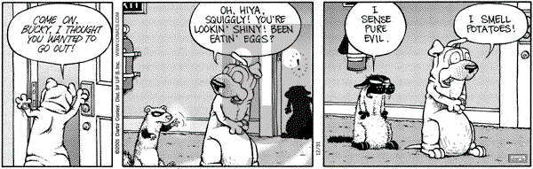 Get Fuzzy on Monday December 31, 2001 Comic Strip