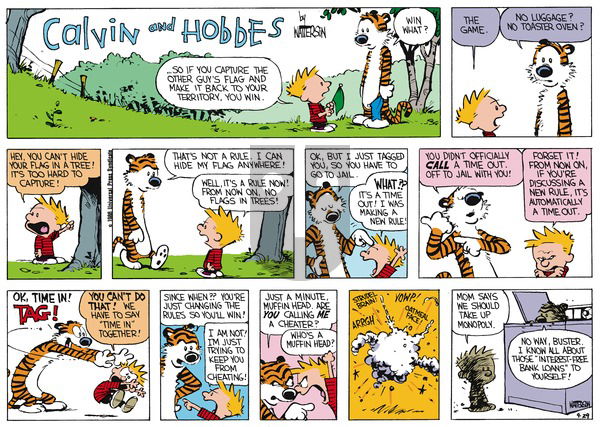 Calvin and Hobbes on Sunday October 26, 1986 Comic Strip