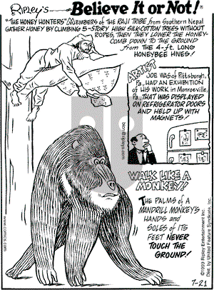 Ripley's Believe It or Not on Wednesday July 21, 1999 Comic Strip