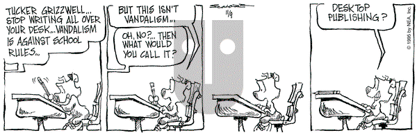 The Grizzwells on Thursday November 9, 1995 Comic Strip