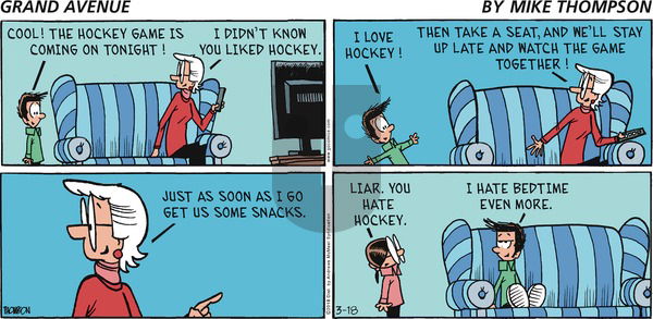 Grand Avenue on Sunday March 18, 2018 Comic Strip