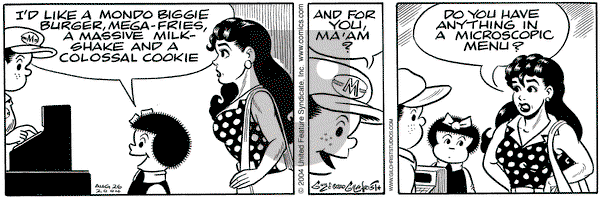 Nancy on Thursday August 26, 2004 Comic Strip