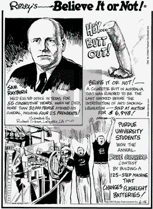 Ripley's Believe It or Not on Thursday June 16, 2005 Comic Strip
